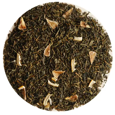 Tè verde Chunmee al gusto di limone con confezione personalizzata